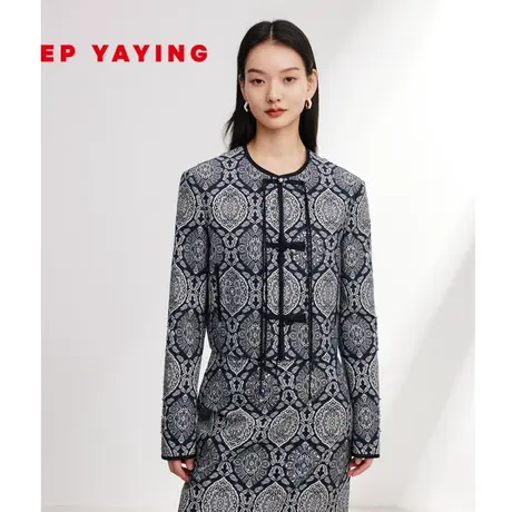 [雅莹国风 民族系列] 重工提花圆领外套 2024春装新款1272A图片