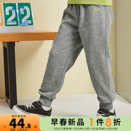 JU真维斯男童趣味印花大中童卫裤 春秋季儿童直筒运动休闲慢跑裤图片