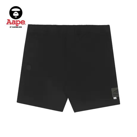 Aape旗舰店男装春夏猿颜徽章纯色潮流简约纯色山系短裤6888XXI商品大图