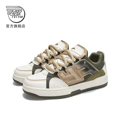 feiyue/飞跃板鞋女款2024新款春季百搭小众双鞋带厚底复古休闲鞋图片