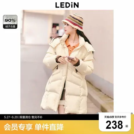 【清仓】乐町冬季新款编织泡芙羽绒服女中长款C2ACD4407商品大图