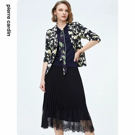 【皮尔卡丹女装】通勤时尚印花西服上衣【专柜正品】图片