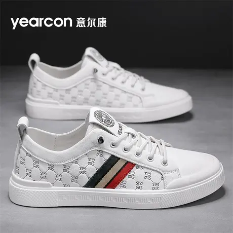 意尔康男鞋2025新款潮牌欧洲站小白鞋男夏季透气薄款平底休闲板鞋商品大图