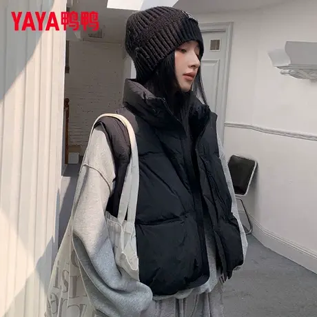 鸭鸭羽绒马甲女2025秋冬新款立领短款宽松小个子显瘦韩版外穿马夹商品大图