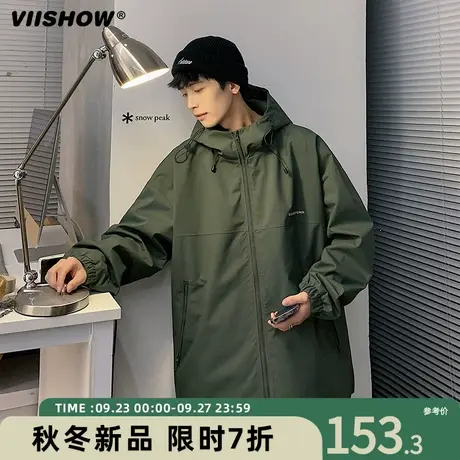 VIISHOW外套男款春秋潮牌防风冲锋夹克痞帅夹克春秋季美式户外机商品大图