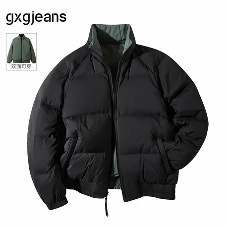 gxg.jeans男装 两面穿简约时尚休闲立领羽绒服外套男 25年冬新品商品大图