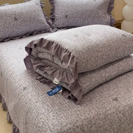 恒源祥小清新花边款印花大豆化纤被芯春秋被芯单双人加厚保暖冬被商品大图