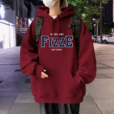 潮牌卫衣男秋冬季新款美式复古重磅连帽上衣2023oversize情侣外套商品大图