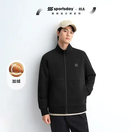HLA/海澜之家sportsday马术运动卫衣23秋冬新加绒加厚印花智慧绒商品大图