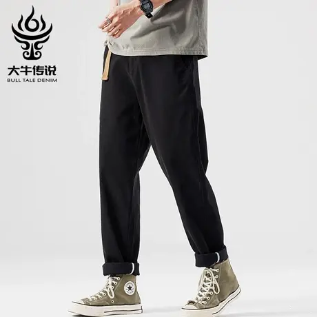 大牛传说2025年春秋新款休闲裤男士宽松直筒商务大码弹力工装长裤图片