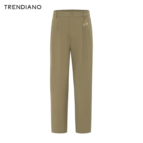 TRENDIANO简约百搭宽松休闲裤2024年新款字母挂件长裤子男生潮商品大图