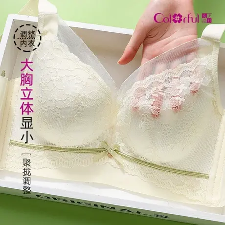 Colorful/多彩多姿内衣女大胸薄款聚拢收副乳防下垂调整型文胸罩图片