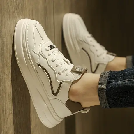 男鞋春秋季潮流休闲百搭板鞋男士运动防滑小白鞋高级感2024年新款图片