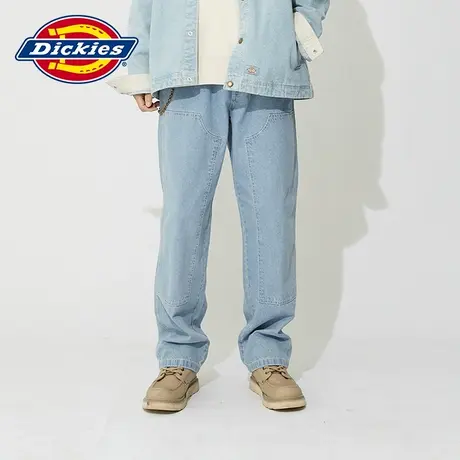 Dickies 24春夏新款 复古丹宁摩登系列 宽松双膝牛仔长裤伐木裤图片