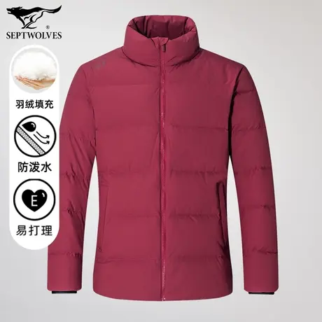 七匹狼狼族部落立领羽绒服男士新款秋冬季加厚时尚百搭羽绒夹克男图片