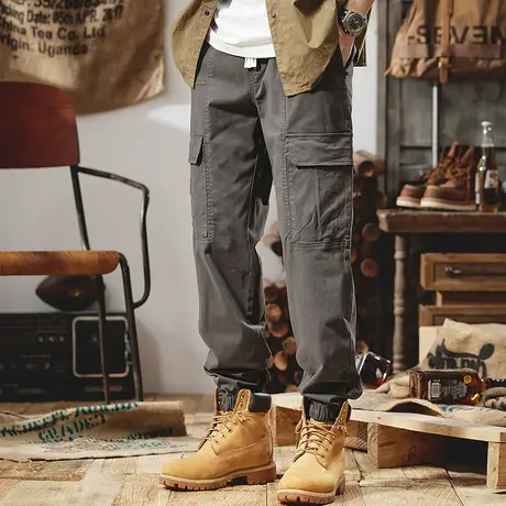 百搭裤子男夏季宽松休闲工装裤裤子男款夏季时尚潮流男裤夏季薄款商品大图