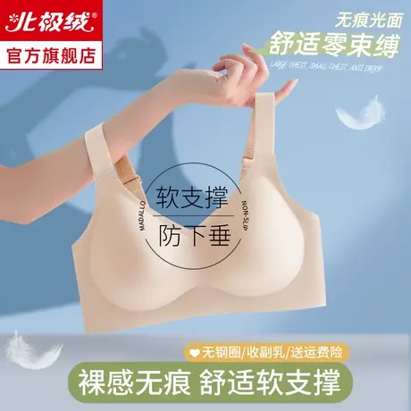 无痕内衣女夏季薄款小胸聚拢显大调整上托运动背心式文胸美背胸罩商品大图