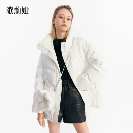 歌莉娅羽绒服女冬季新款设计感轻薄鹅绒服保暖立领外套1ACJ8B200商品大图
