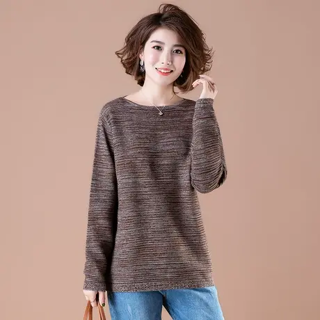 毛衣女秋冬新款加肥加大码女装宽松百搭针织衫上衣外穿套头打底衫图片