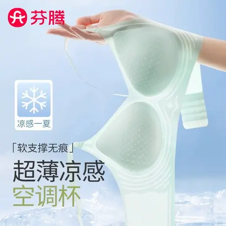 芬腾无痕凉感内衣女士夏季超薄款聚拢收副乳防下垂冰丝透气文胸罩商品大图