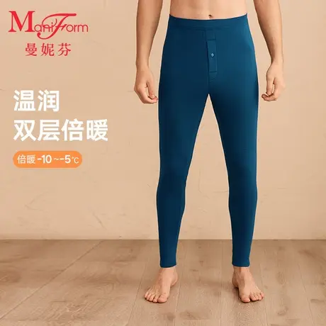【倍暖】曼妮芬男士膝盖双层加厚暖裤男款舒适内搭秋裤20220186图片