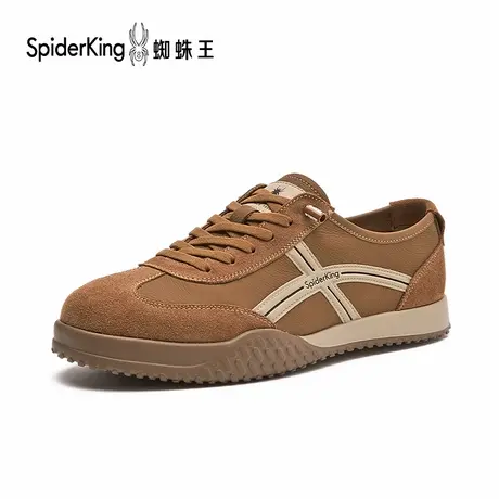 蜘蛛王男鞋2026新款休闲板鞋复古舒适百搭柔软潮流鞋子男士德训鞋商品大图