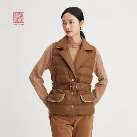 [重磅限量]EP雅莹高端系列 纯羊绒白鹅绒商务马甲 商场同款Y002A图片