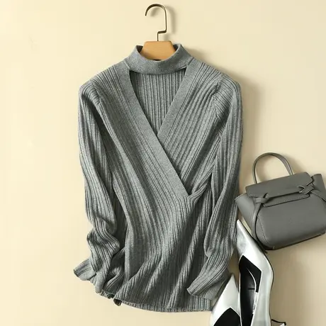 半高领毛衣打底衫女春装2024年新款内搭长袖上衣洋气时尚针织衫女图片