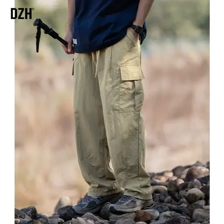 男士山系冲锋裤男款秋季速干裤子男款休闲美式伞兵裤登山裤工装裤商品大图