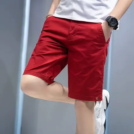 夏季薄款纯棉五分裤男韩版修身短裤全棉透气中裤男工装裤潮流帅气商品大图