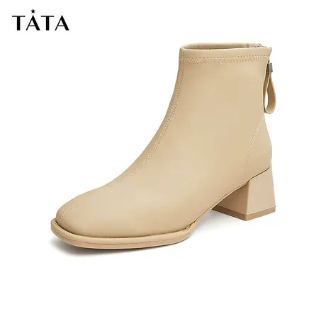 【所有女生的衣橱直播间】Tata他她时尚百搭法式短靴通勤时装靴图片