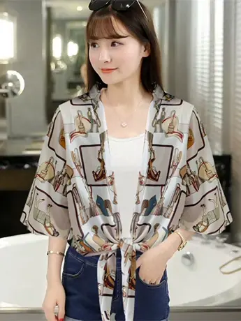 高级感白衬衫女设计感小众上衣穿搭夏季宽松防晒衫外套外搭衬衣春商品大图