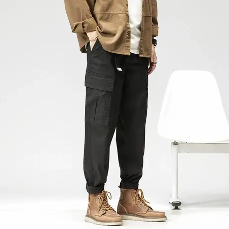 工装裤百搭裤子男款夏季多口袋男裤休闲裤潮牌水洗高端裤子商品大图