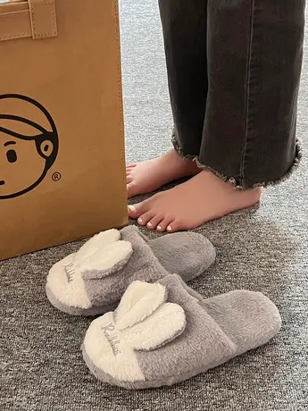 可爱棉拖鞋女秋冬季室内保暖情侣居家居毛绒2023年新款拖鞋家用男图片