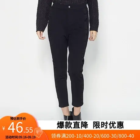 艾格春季女装时尚百搭潮流简约显瘦休闲修身休闲铅笔裤女Z1417商品大图