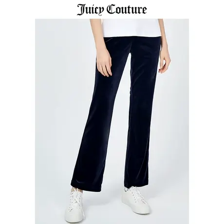 Juicy Couture橘滋美式夏季新款运动时尚休闲百搭微喇天鹅绒裤女商品大图