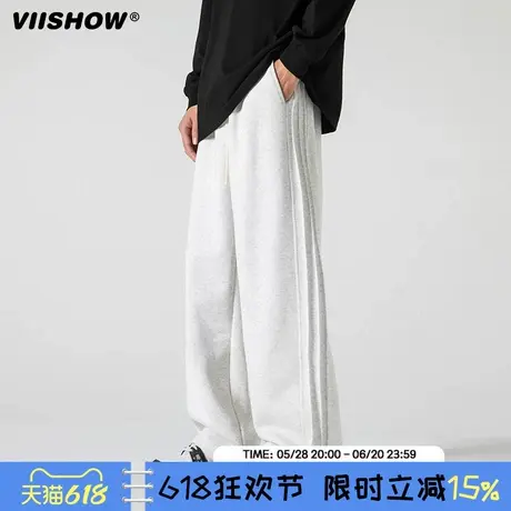 VIISHOW美式工装裤男士春款潮牌休闲直筒宽松裤户外潮流运动男裤商品大图