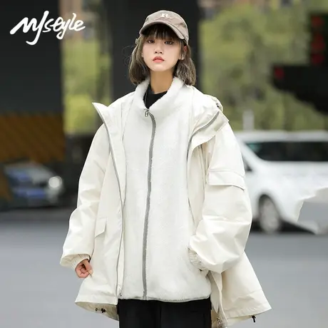 MJ STYLE三合一冲锋衣夹克男女同款秋季2025新款加厚户外情侣外套图片
