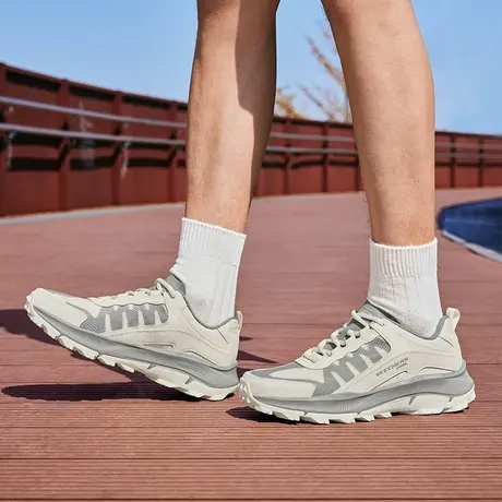 Skechers斯凯奇夏季男鞋绑带城市户外鞋厚底耐磨舒适休闲运动鞋商品大图