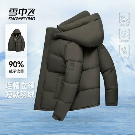 雪中飞2025秋新款男士商务休闲户外羽绒服保暖面包男外套商品大图