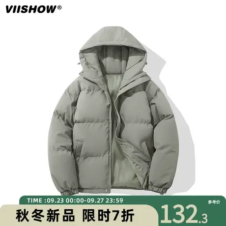 VIISHOW棉衣男冬季新款短款宽松立领加厚棉服休闲oversize外套男商品大图