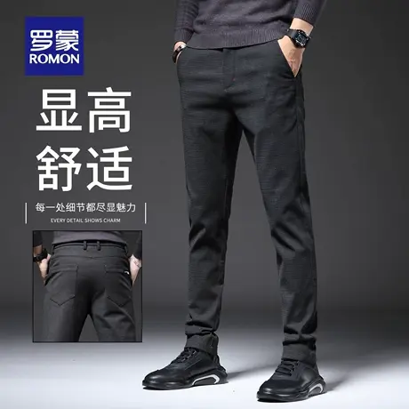 罗蒙休闲裤男春秋季2025年新款商务西裤直筒修身百搭长裤子男N1Z商品大图