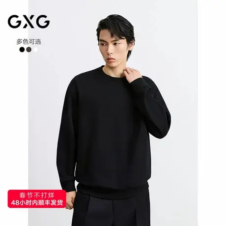 GXG男装 圆领卫衣背后印花长袖上衣 25年秋季新品商品大图