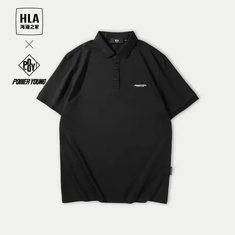 HLA/海澜之家POWER YOUNG系列POLO衫24春夏新凉感翻领珠地网眼男商品大图
