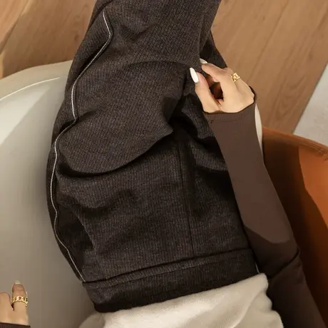 毛线裤子女冬季2023新款针织休闲裤宽松哈伦香蕉裤镰刀裤醋酸羊毛图片