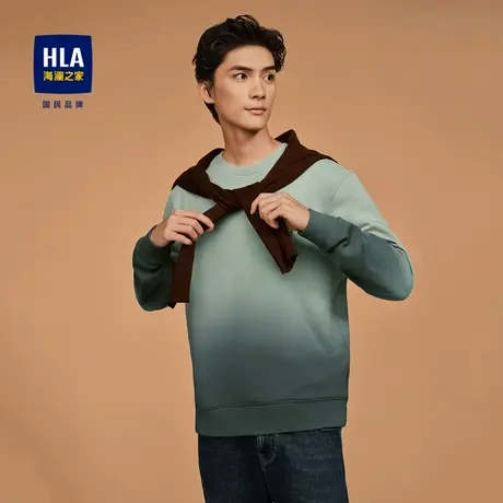HLA/海澜之家道法自然四时之美系列圆领卫衣2023秋季纯棉渐变男商品大图