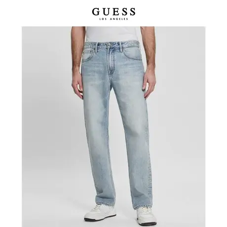 GUESS20款男士时尚锥形低腰修身小脚牛仔裤-M3GA64D4YO0图片