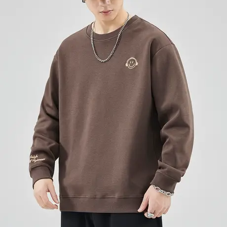 2024新款男生春季高端重磅圆领卫衣春秋款中性风潮牌长袖上衣春天商品大图