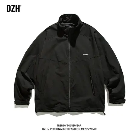 男士防风立领外套男春秋款潮高级感痞帅休闲夹克潮牌运动上衣百搭商品大图