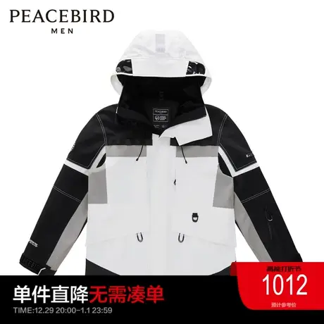 太平鸟男装GORE-TEX INF工装夹克外套2023冬新款撞色茄克图片